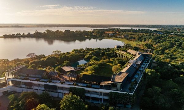 Aerial view of DoubleTree by Hilton Weerawila Rajawarna Resort.